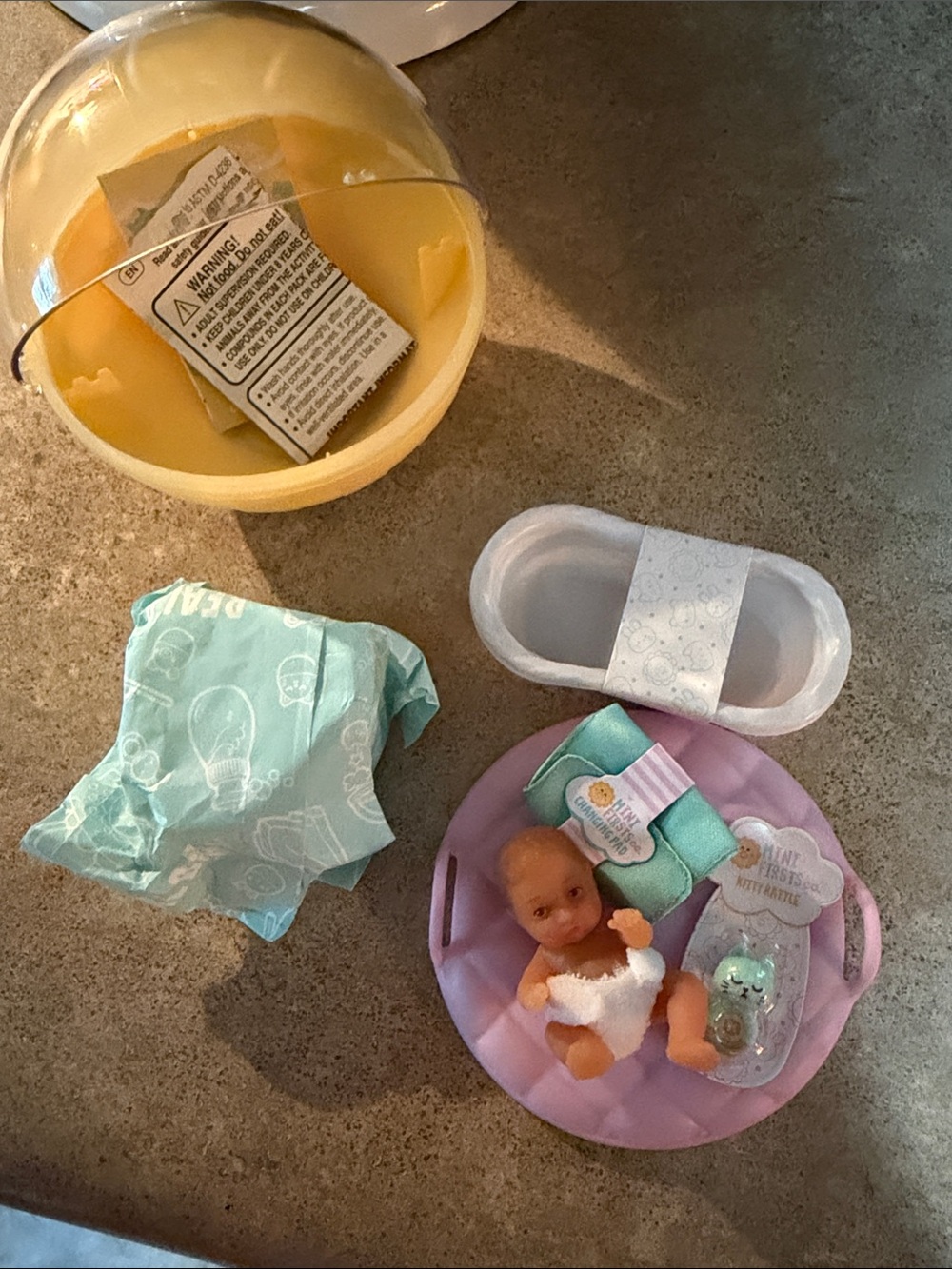 Mini Brands boy changing pad nurturing series.